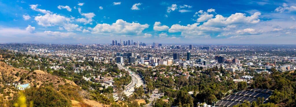 Panorama,Of,View,Of,Los,Angeles,,California,,Usa