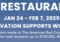 Dine LA Restaurant Week banner supporting wildfire relief